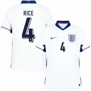 England Home Rice 4 Shirt 2024-2025 Player version Size:S-2XL Non-Customize