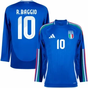 Italy Natio Home Long sleeve  R.Baggio 10 Shirt 2024-2025 Fan Size：S-2XL Non-Customize