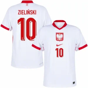 Poland Nation Home Zieliński 10 Shirt Euro 2024-2025 Fan / Player version Size:S-2XL Non-Customize