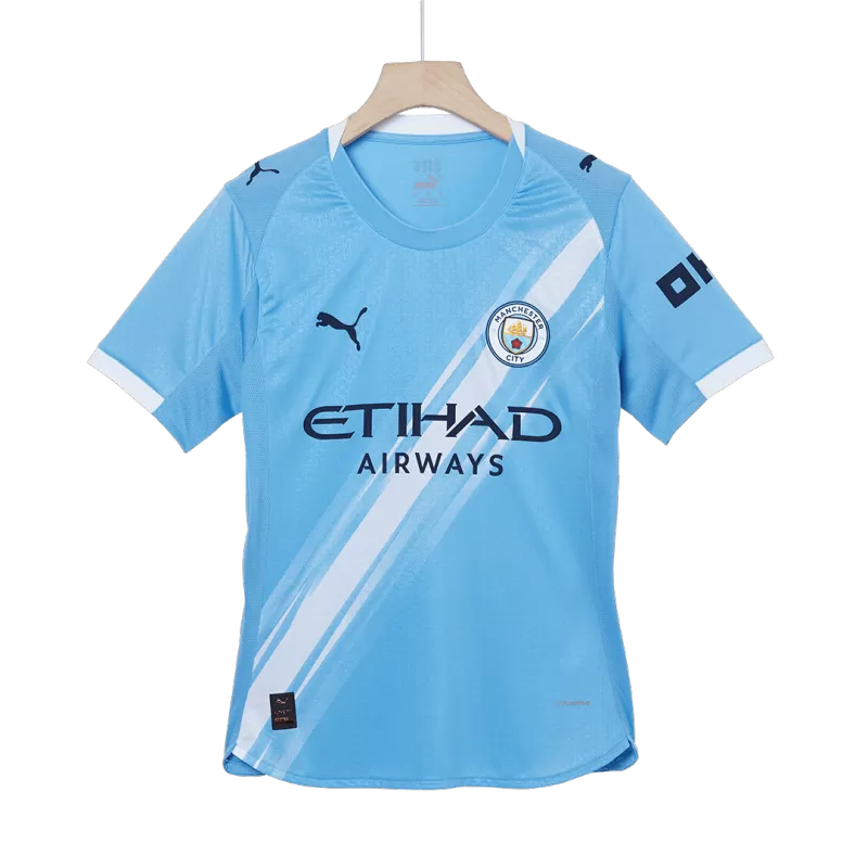 Manchester City Home Authentic Soccer Jersey 2025/26 with Blue available at gogoalshop