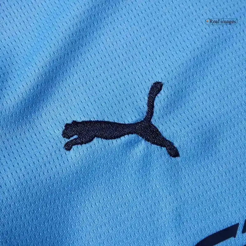Manchester City Home Kids Soccer Jerseys Kit 2025/26 with Blue available at gogoalshop