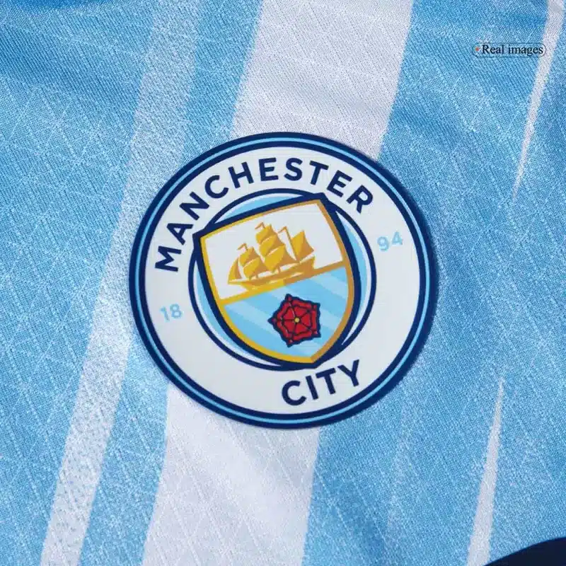 Manchester City Home Authentic Soccer Jersey 2025/26 with Blue available at gogoalshop