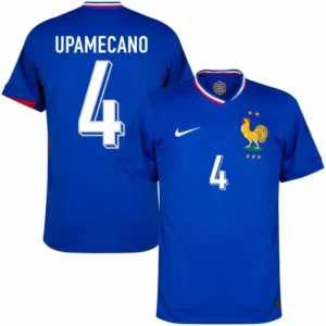 France Home Upamecano 4 Shirt 2024-2025 Player version Size：S-2XL Non-Customize