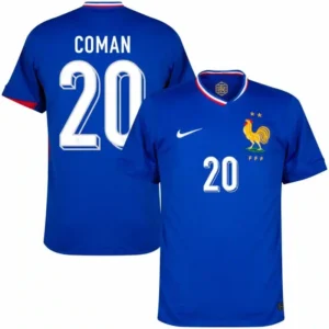 France Home Coman 20 Shirt 2024-2025 Player version Size:S-2XL Non-Customize