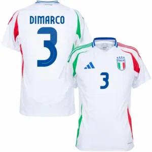Italy Natio Away Dimarco 3 Shirt 2024-2025 Player version Size:S-2XL Non-Customize