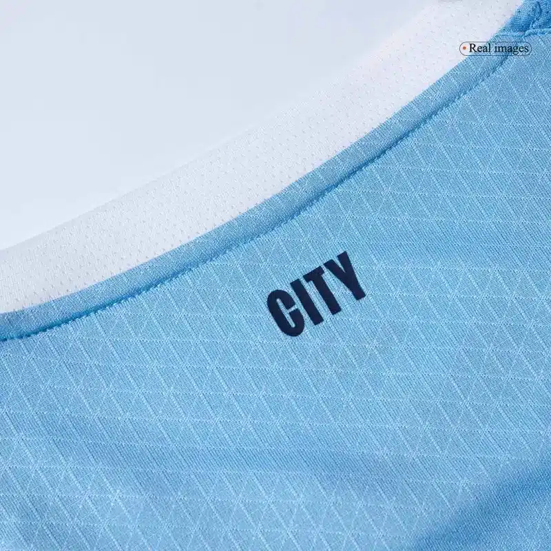 Manchester City Home Authentic Soccer Jersey 2025/26 with Blue available at gogoalshop