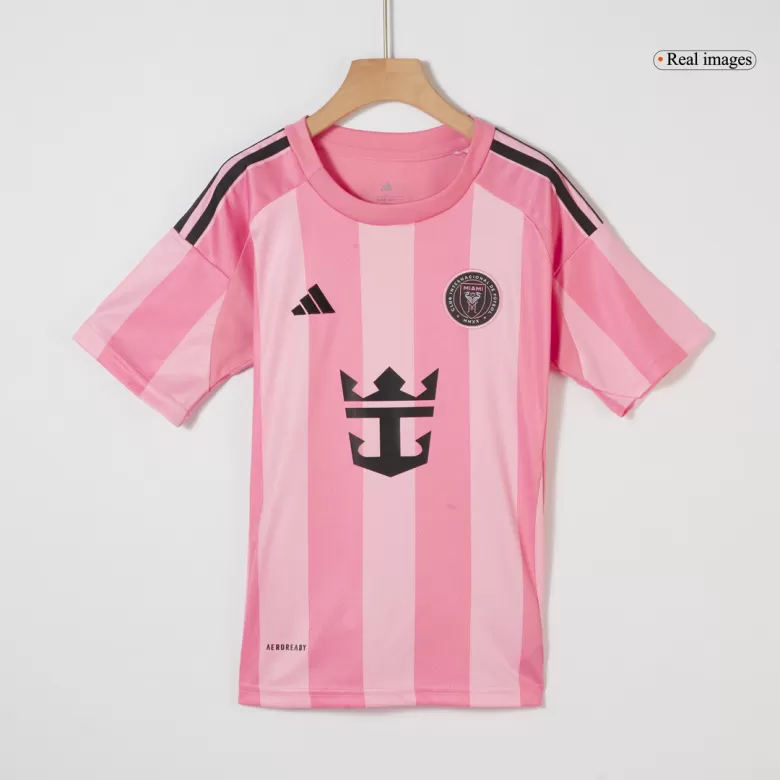 Kids Inter Miami CF Custom Home Soccer Kits 2025 - bestsoccerstore
