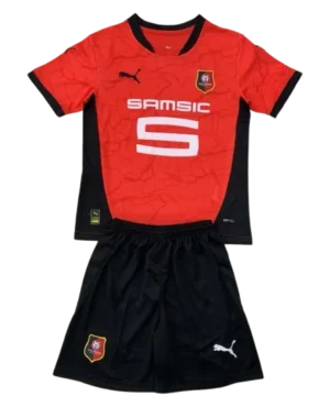 Kids Stade Rennais Home Kits Jersey+Short 2024-25