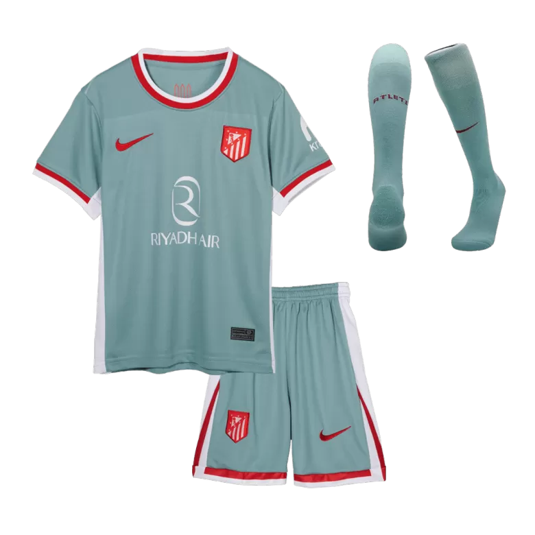 Kids Atletico Madrid Custom Away Full Soccer Kits2024/25 - bestsoccerstore