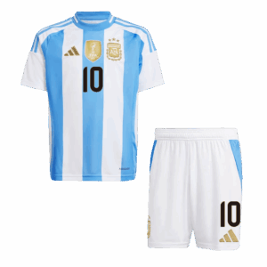Kids Argentina MESSI #10 Custom Home Soccer Kits 2024